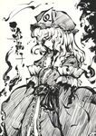  monochrome saigyouji_yuyuko sway_wind tokiame touhou 