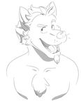  ahzi canine chest_tuft eyebrows facial_hair male mammal sideburns teeth tongue tuft 