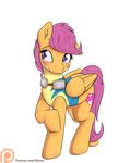  2016 aged_up alasou alpha_channel blush bodysuit clothing cutie_mark equine eyewear female feral friendship_is_magic goggles hair hi_res inner_ear_fluff mammal my_little_pony patreon pegasus purple_eyes purple_hair raised_hoof scootaloo_(mlp) simple_background skinsuit smile solo tight_clothing transparent_background wings 