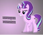  cutie_mark equine female feral friendship_is_magic hair horn long_hair mammal multicolored_hair my_little_pony smile soft-bite_(artist) solo starlight_glimmer_(mlp) text two_tone_hair unicorn 