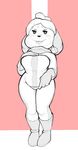  animal_crossing canine clothed clothing dog female isabelle_(animal_crossing) kaboozey mammal nintendo solo video_games 