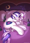  2016 absurd_res alcohol anus balls bed beverage blush bottle butt cum cutie_mark duo equine eyes_closed female feral food friendship_is_magic hair hi_res hooves horn incest kanashiipanda lying male male/female mammal mother mother_and_son multicolored_hair my_little_pony on_bed on_side parent pillow shining_armor_(mlp) son twilight_velvet_(mlp) two_tone_hair underhoof unicorn 