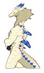  ambiguous_gender anthro anthrofied capcom claws dragon horn lagiacrus leviathan_(mh) monster monster_hunter red_eyes scales scalie simple_background solo spearfrost video_games white_background white_scales 