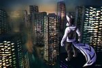  2016 anthro ark_dedran assassin&#039;s_creed backpack building canine city claws clothed clothing dog downtown_miami fur gypsywolf hidden_blade hoodie husky hybrid jex mammal miami paint palm_trees scene scenery sky skyscraper video_games weapon 