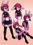  clothing collar cute girly invalid_color lagomorph legwear male mammal rabbit schooluniform shortskirt skirt stockings uniform 
