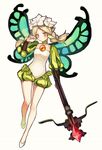 bad_id bad_pixiv_id blonde_hair bow_(weapon) braid butterfly_wings buun_ko crossbow fairy flower hair_flower hair_ornament highres long_hair mercedes odin_sphere pointy_ears puffy_sleeves red_eyes solo twin_braids weapon wings 