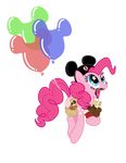  alpha_channel balloon blue_eyes candy cutie_mark dessert disney earth_pony equine female feral food friendship_is_magic fur hair horse ice_cream jumping lostinthetrees_(artist) mammal mickey_mouse_ears my_little_pony open_mouth pink_hair pinkie_pie_(mlp) pony popcorn simple_background smile solo transparent_background 