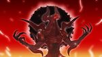  fangs final_fantasy final_fantasy_xiv glowing glowing_eyes horns ifrit monster nippy 