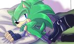  angelofhapiness blue_eyes boots clothing condom footwear hedgehog male mammal scourge_the_hedgehog solo sonic_(series) 