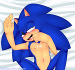  cum cum_on_chest cum_on_tongue duckyeah green_eyes hedgehog male male/male mammal sex sonic_(series) sonic_the_hedgehog tongue 
