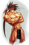  1boy abs bara censored gairen guilty_gear male_focus muscle nude pecs solo tagme 