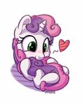  &lt;3 2016 bobdude0 cub equine female feral friendship_is_magic green_eyes hair hi_res horn lying mammal multicolored_hair my_little_pony on_back simple_background solo sweetie_belle_(mlp) two_tone_hair unicorn white_background young 