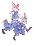  1girl amestris_military_uniform animal_ears blackfoxes bunny bunny_ears cosplay disney fox fox_ears fullmetal_alchemist furry gloves green_eyes gun judy_hopps military military_uniform nick_wilde parody riza_hawkeye riza_hawkeye_(cosplay) roy_mustang roy_mustang_(cosplay) tail uniform weapon zootopia 