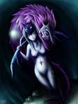  absurd_res areola blue_eyes blue_hair bow_(weapon) breasts canine cave digital_media_(artwork) duo female feral fur glowing glowing_eyes hair hand_on_head hi_res human kindred_(lol) lamb_(lol) league_of_legends looking_at_viewer mammal mask navel nipples nude purple_fur pussy ranged_weapon saizo spirit standing video_games weapon wolf wolf_(lol) 