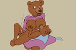  anthro balls bear big_breasts breastfeeding breasts clothed clothing cub cum cumshot duo erection eyes_closed female handjob incest little_bear little_bear_(character) male male/female mammal mother_bear nipples nude orgasm penis simple_background te young 