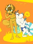  abstract_background bikini canine cat clothed clothing dog dudley_puppy duo feline female kaboozey kitty_katswell male mammal nickelodeon partially_clothed swimsuit t.u.f.f._puppy 