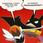  ambiguous_gender avian bat batman batman_(series) bird crobat dragonith duo fletchling mammal mask nintendo parody pok&eacute;mon robin slap video_games 