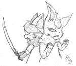  bolo dewott eeveelution fan_character flareon matsu monochrome nintendo nym pok&eacute;mon video_games 