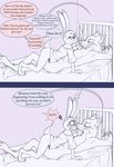  bare_shoulder bed bottomless canine clothed clothing disney female fox judy_hopps kissing lagomorph male male/female mammal nick_wilde nude rabbit zootopia 
