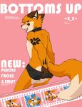  anthro boxers_(clothing) brown_eyes bulge canine clothing collar cynide fox fur looking_back male mammal markings open_mouth orange_fur sitting solo underwear undressing 