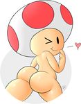  2016 alpha_channel big_butt butt digital_media_(artwork) ikiki looking_at_viewer male mario_bros nintendo not_furry nude one_eye_closed smile solo toad_(mario) video_games wide_hips wink 