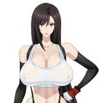  animated animated_gif artist_request bouncing_breasts breasts cleavage clothed_nipples earrings emofuri erect_nipples final_fantasy final_fantasy_vii huge_breasts long_hair red_eyes see-through static808wave tifa_lockhart wink 