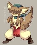  artist_request boots brown_eyes dog furry hat inumimi-syndrome long_hair open_mouth twaintails 