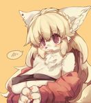  artist_request brown_eyes dog erect_nipples furry grey_hair inumimi-syndrome long_hair nipples open_mouth 