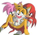  amy_rose anal handjob knuckles_the_echidna miles_prower penis senshion sex sonic_(series) sonic_boom 
