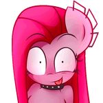  alpha_channel animated collar equine female friendship_is_magic hair heavymetalbronyyeah horse looking_at_viewer mammal my_little_pony pink_hair pinkamena_(mlp) smile solo tongue tongue_out 