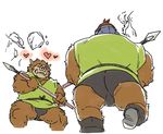  &lt;3 blush boar bulge butt clothing colored dragon_quest humanoid male mammal muscular orc orc_(dragon_quest) ork porcine simple_background tetsuo_oshiba underwear video_games white_background 