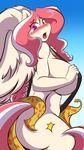  2016 anthro big_breasts blush breasts clothed clothing equine female huge_breasts mammal mastergodai pegasus skimpy solo swimsuit wings 