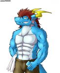  anthro darkenstardragon dragon male muscular 