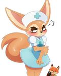  2016 anthro blush brown_eyes canine cellphone clothed clothing crossdressing disney dress duo fennec finnick fox green_eyes hi_res holding_object male mammal nick_wilde phone simple_background sssonic2 sweat sweatdrop white_background zootopia 