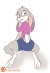  2016 anthro disney female judy_hopps kayla-na lagomorph mammal rabbit solo zootopia 