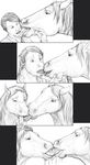  equine horse human kissing licking male mammal shadowfenris tongue tongue_out transformation 