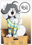  2016 anthro canine cute don_ko female mammal smile solo temmie_(undertale) undertale video_games 