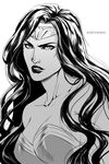  dawn_of_justice dc_comics forehead_protector monochrome solo wonder_woman wonder_woman_(series) 