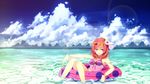  1girl bikini clouds female love_live!_school_idol_project n_i_n_o nishikino_maki purple_eyes red_hair sky sunglasses swimsuit water 