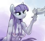 2016 anthro anthrofied areola balls breasts disembodied_penis duo earth_pony equine erection female friendship_is_magic hair half-closed_eyes hi_res horse humanoid_penis long_hair male male/female mammal maud_pie_(mlp) my_little_pony nipples nude penis pony purple_hair solo+focus stoic5 vein 