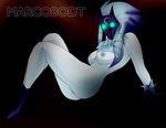  areola breasts butt caprine chest_tuft glowing glowing_eyes green_eyes hooves kindred_(lol) lamb_(lol) league_of_legends long_ears looking_at_viewer mammal marcobodt mask nipples nude pussy sheep side_view spirit text tuft video_games 