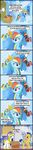  2014 absurd_res blue_feathers blue_fur box bronybyexception clothing comic dialogue english_text equine feathered_wings feathers female feral flash_sentry_(mlp) friendship_is_magic fur ghost group hat hi_res inside male mammal my_little_pony pegasus purple_eyes rainbow_dash_(mlp) royal_guard_(mlp) scootaloo_(mlp) spirit stairs text wings young 