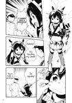  cheek_pinching comic english fairy_(kantai_collection) greyscale hard_translated kantai_collection long_hair monochrome nagato_(kantai_collection) pinching source_request watarai_keiji 