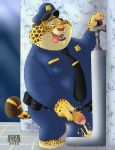  benjamin_clawhauser claws disney feline harkin_theflyinghog male mammal peeing penis solo urinal urine watersports zootopia 