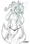  anthro belly breasts clothed clothing female ghost_ratree_sasithorn hi_res horn mammal nipples open_shirt panties plant portrait scratchmarks slightly_chubby smile solo three-quarter_portrait topless underwear wide_hips 