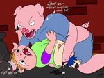  age_difference cartoon_network clarence cub forced half_naked human male male/male mammal orgasm overweight penis pig porcine rape sanddune size_difference slightly_chubby swine transformation young 