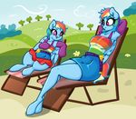  2016 absurd_res anthro big_breasts breasts detailed_background duo equine female feral friendship_is_magic hi_res mammal my_little_pony pegasus rainbow_dash_(mlp) slavedemorto wings 