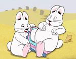  anthro balls betweenthelions clothing cub female lagomorph male mammal max_(max_and_ruby) max_and_ruby nude pussy rabbit ruby_(max_and_ruby) undressing young 