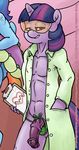  clipboard eyewear flaccid friendship_is_magic goggles lab_coat looking_at_viewer male my_little_pony penis smudge_proof solo surgical_mask twilight_sparkle_(mlp) 