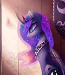  2016 absurd_res arthropod blue_eyes butterfly crepuscular_rays crown cutie_mark equine feathered_wings feathers female feral friendship_is_magic fur hair hi_res horn insect jewelry long_hair lyra-senpai mammal multicolored_hair my_little_pony necklace princess_luna_(mlp) sitting solo spread_wings winged_unicorn wings 